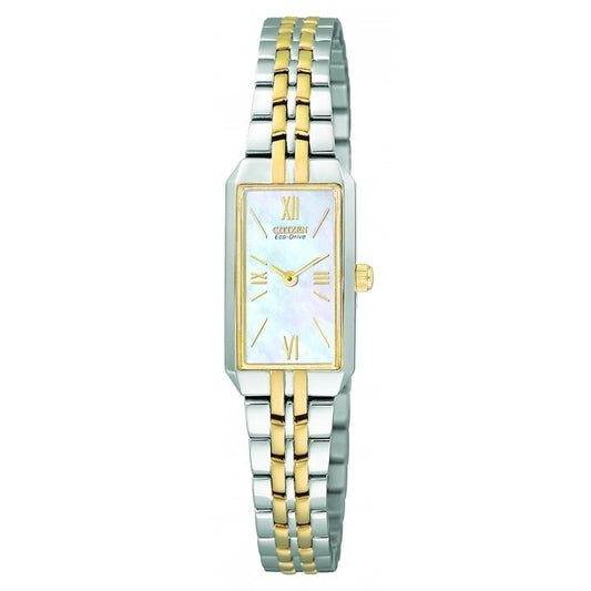 Ladies Two Tone Eco-Drive Watch on Bracelet EG2694-59D