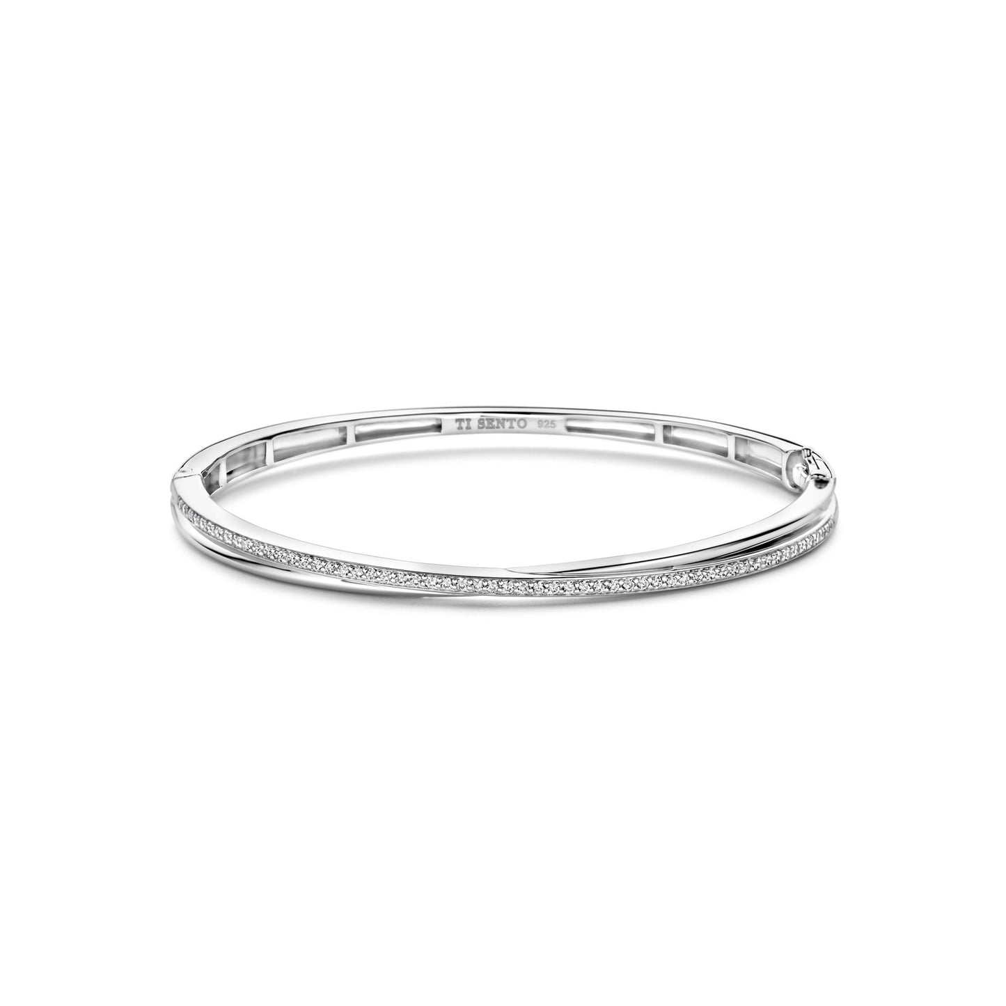 Sterling Silver Cubic Zirconia Bangle 23045ZI