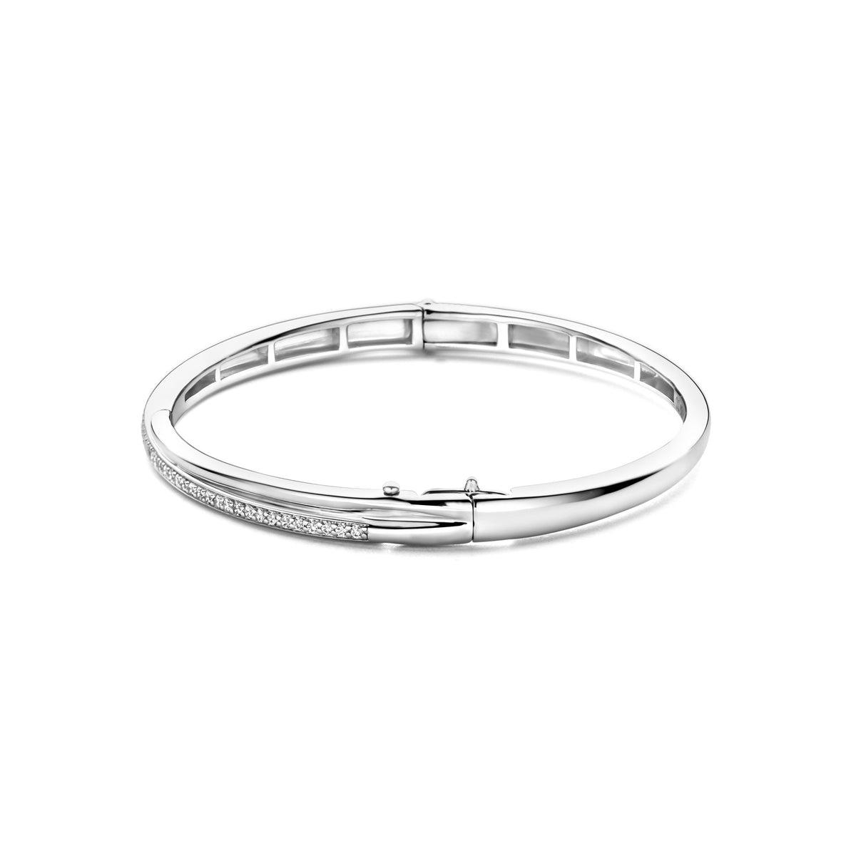Sterling Silver Cubic Zirconia Bangle 23045ZI
