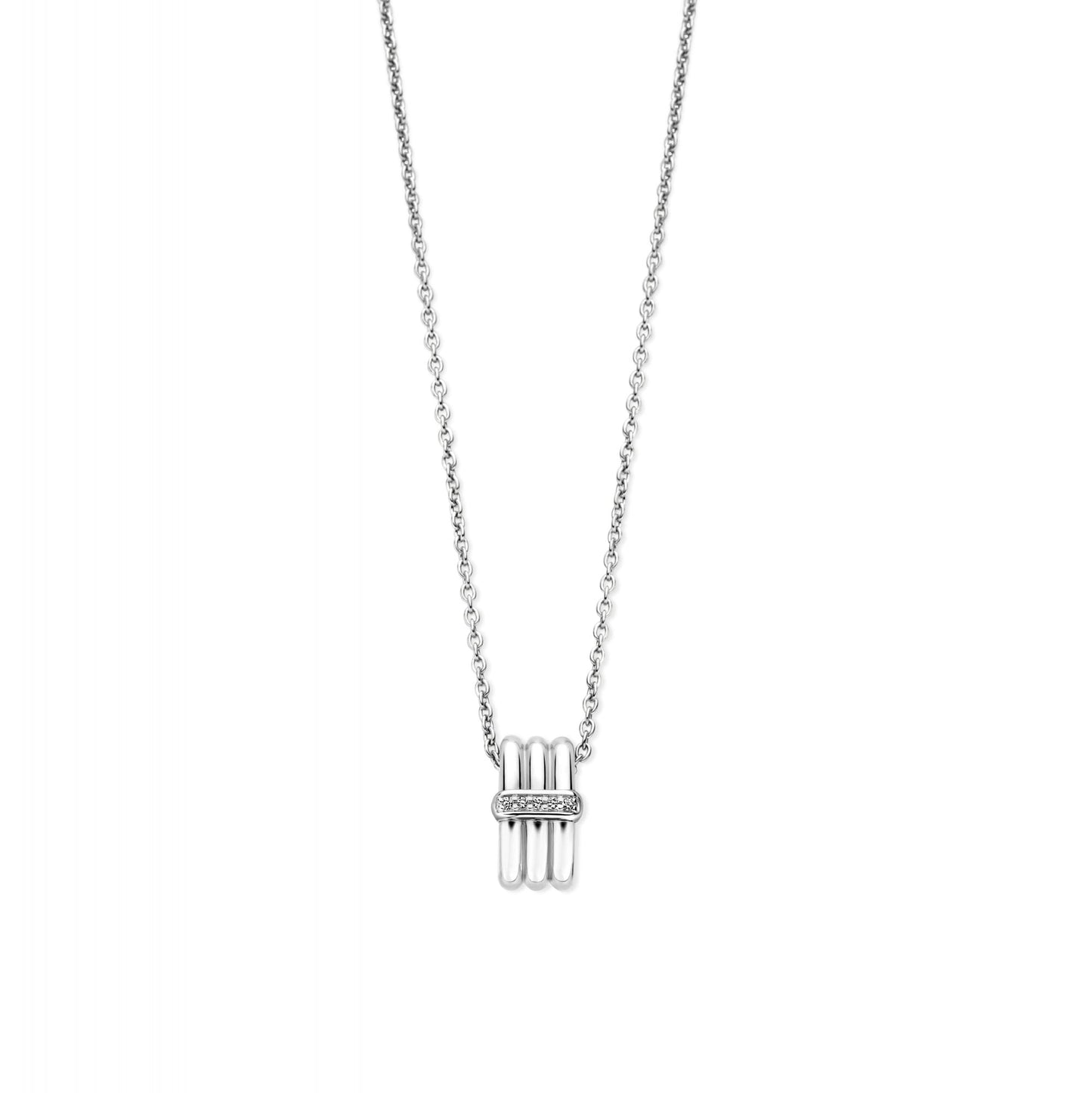 Ladies Sterling Silver Cubic Zirconia Pendant 34057ZI/42