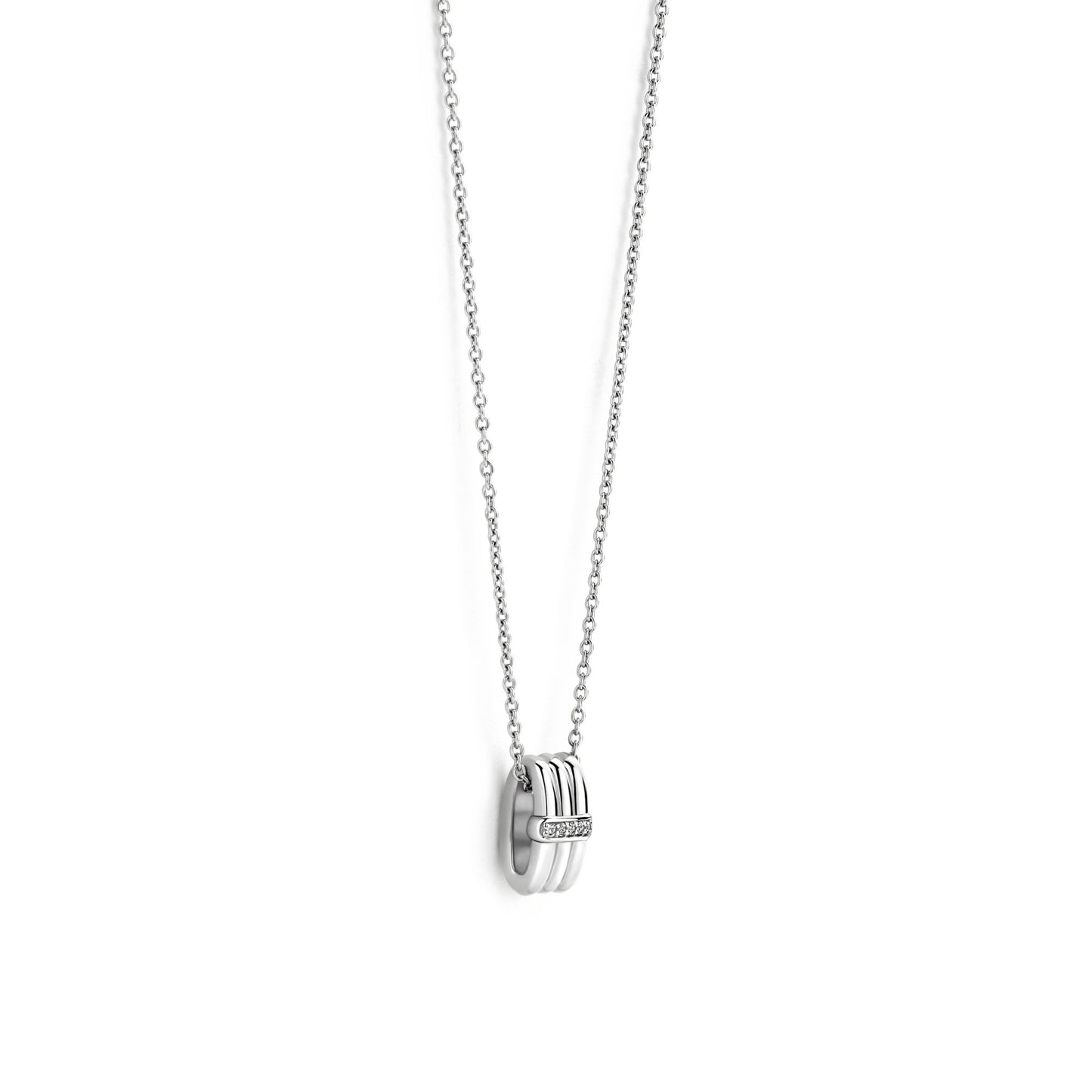 Ladies Sterling Silver Cubic Zirconia Pendant 34057ZI/42