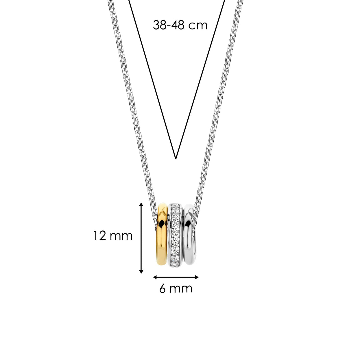 Sterling Silver Ladies  Cubic Zirconia Pendant 34058ZY/42