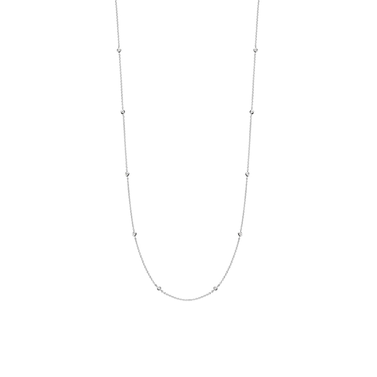 Ladies Sterling Silver Cubic Zirconia Necklace 3978ZI/42