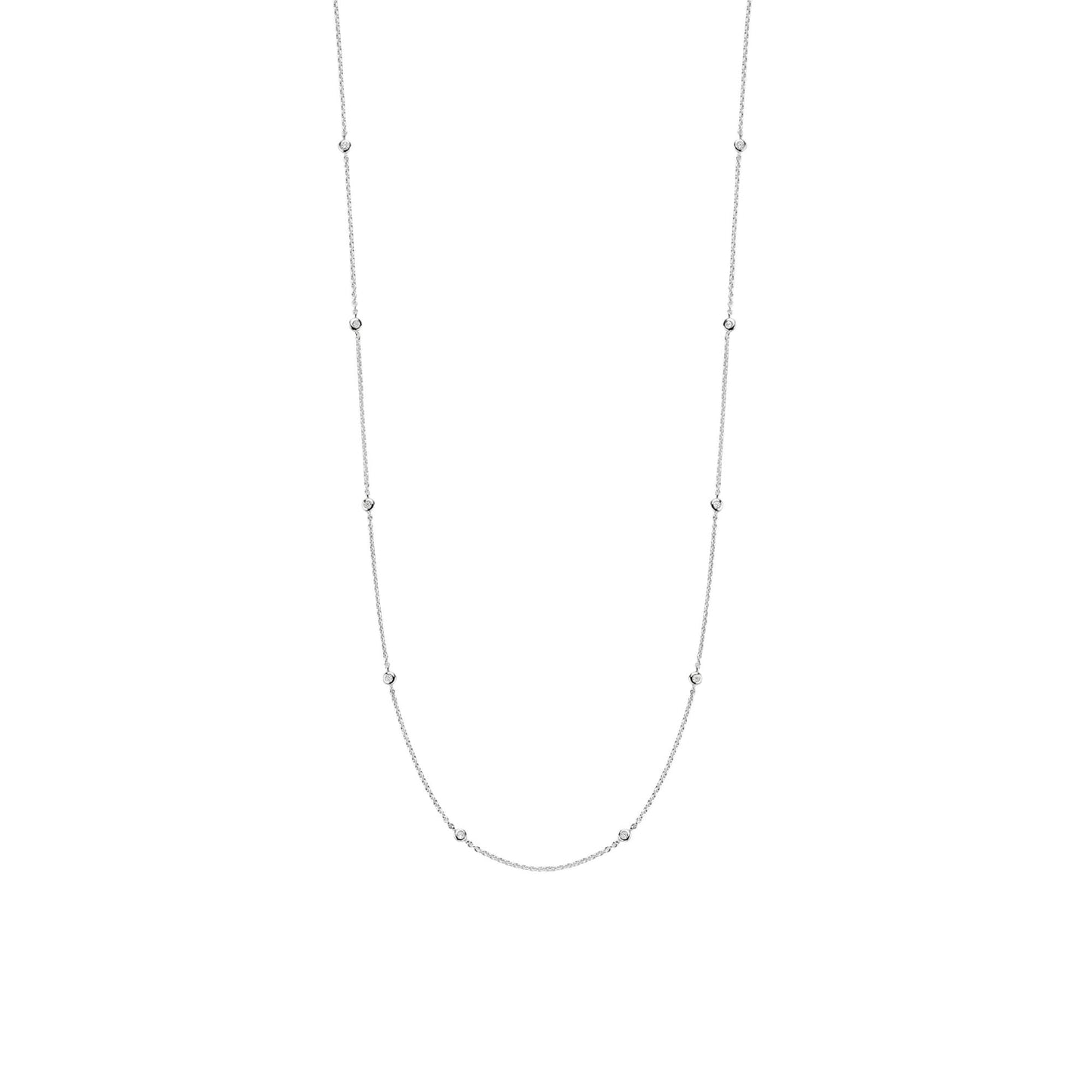 Ladies Sterling Silver Cubic Zirconia Necklace 3978ZI/42
