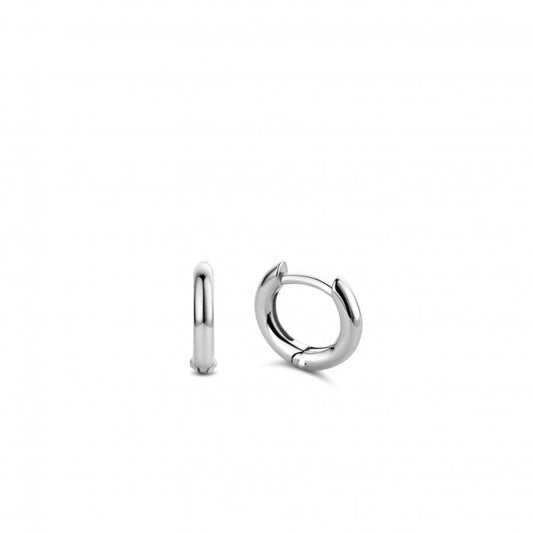 Ladies Sterling Silver Plain Hoop Earrings 7811SI