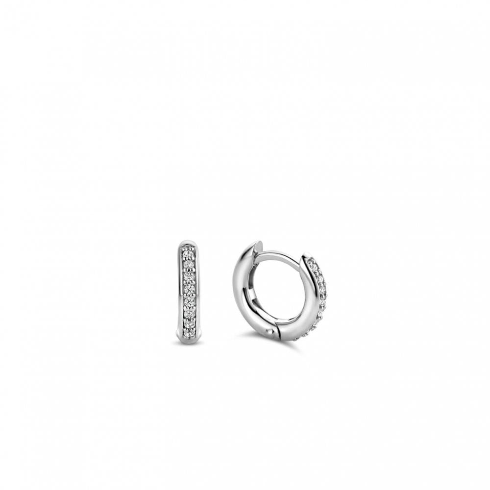 Ladies Sterling Silver Cubic Zirconia Hoops 7811ZI
