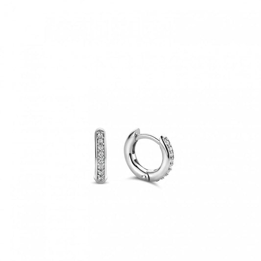 Ladies Sterling Silver Cubic Zirconia Hoops 7811ZI