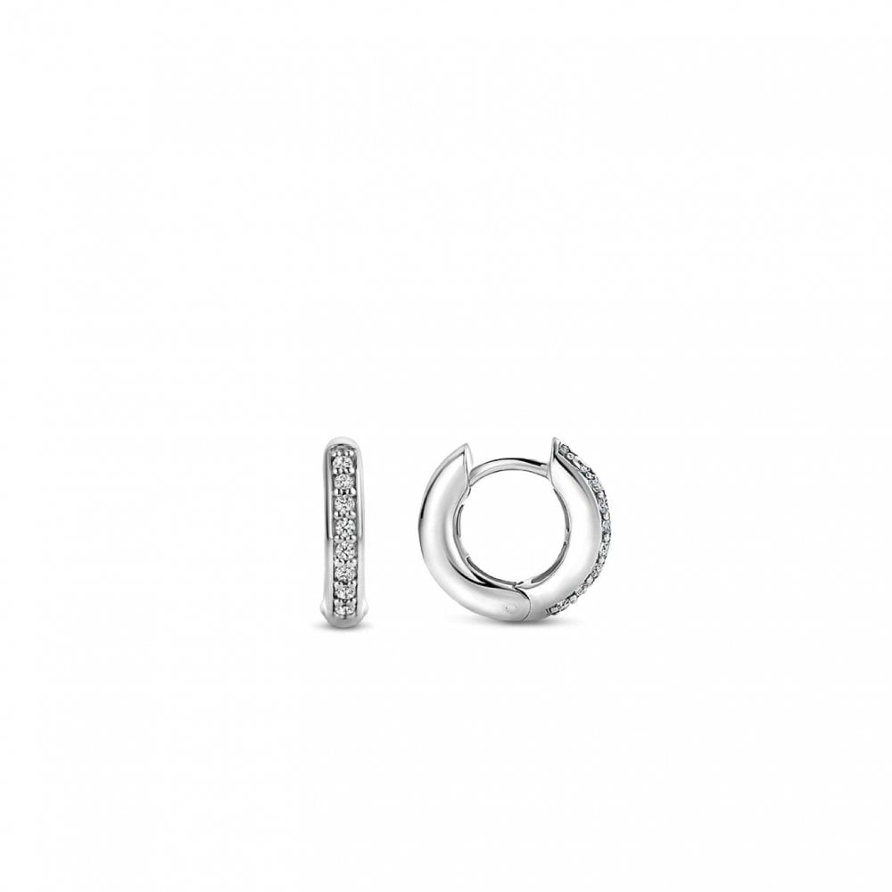 Ladies Sterling Silver Cubic Zirconia Hoops 7811ZI