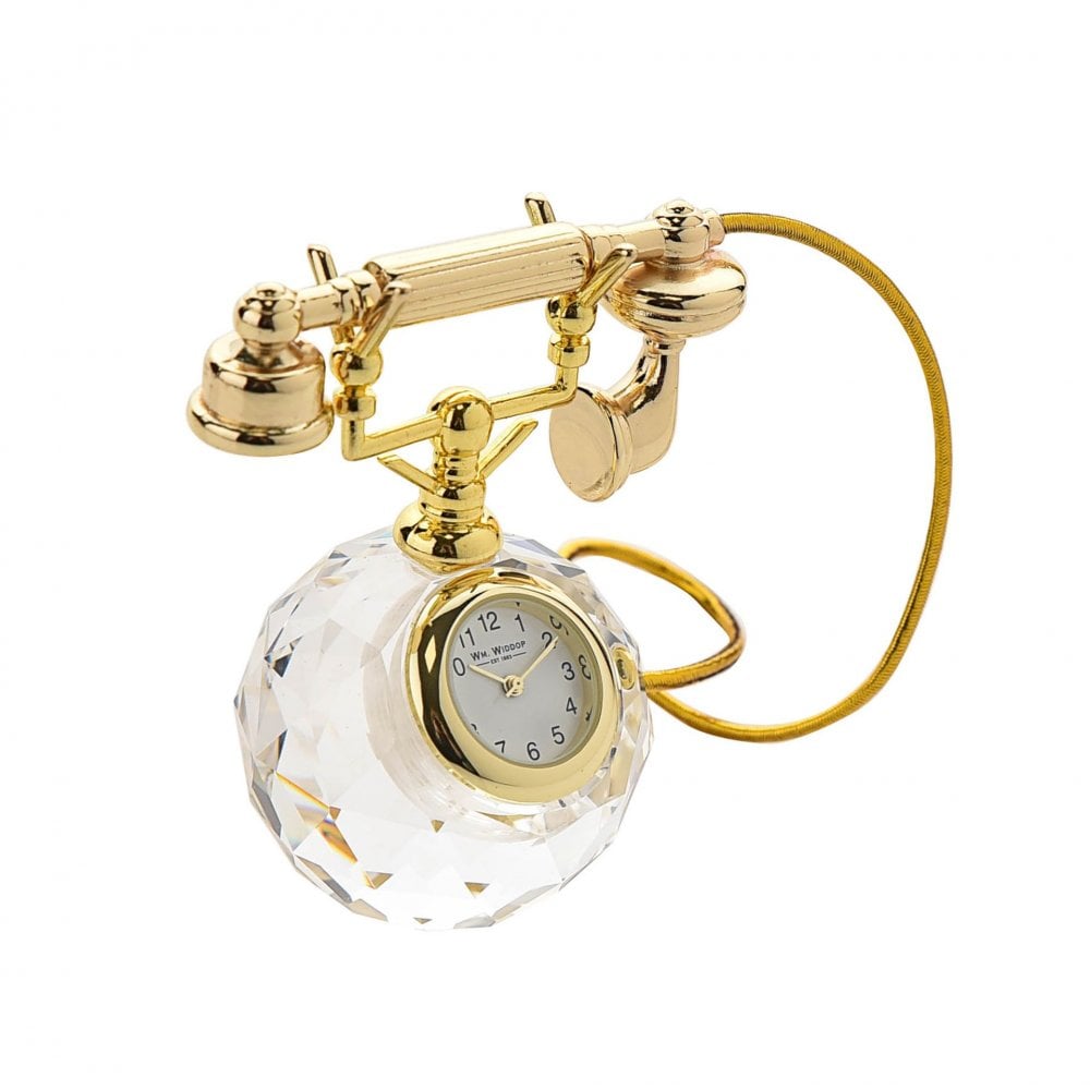 Miniature Telephone Battery Mantel Clock 9429