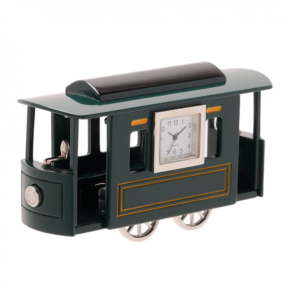 Novelty Miniature Quartz Mantel Clock Train Carriage 9722
