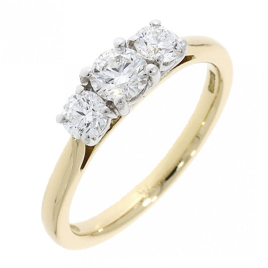 18ct Gold Diamond Three Stone Ladies Engagement Ring