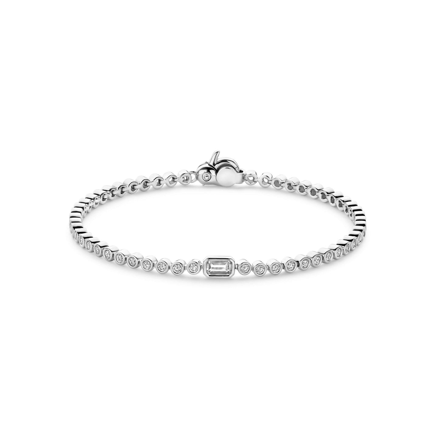 Sterling Silver Ladies Cubic Zirconia Tennis Bracelet 23043ZI