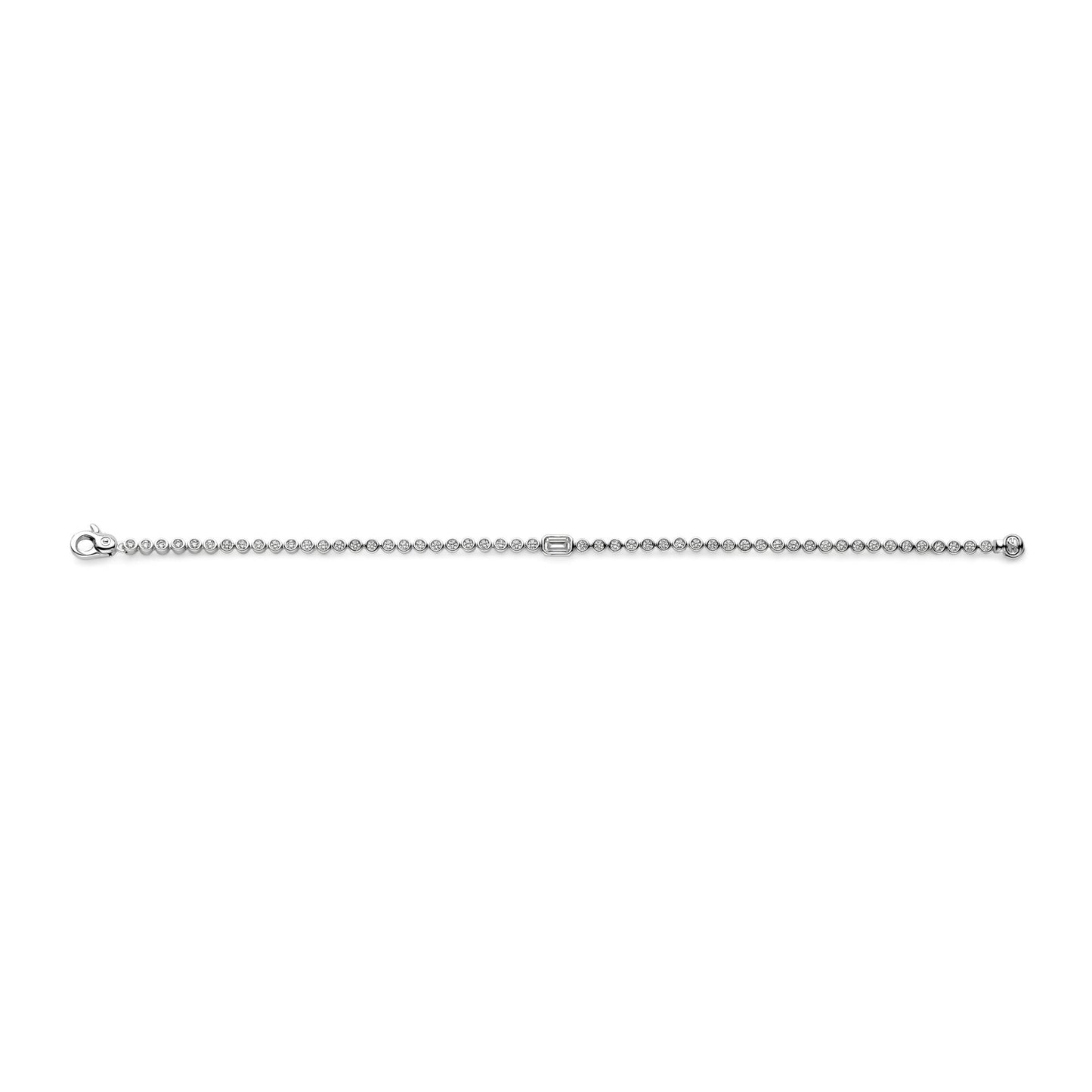 Sterling Silver Ladies Cubic Zirconia Tennis Bracelet 23043ZI