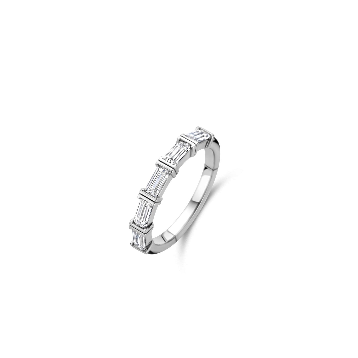 Sterling Silver Ladies Cubic Zirconia Ring 12338ZI/54