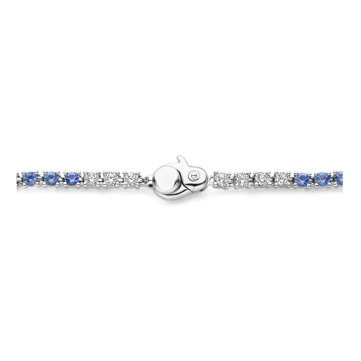Sterling Silver Blue Cubic Zirconia Tennis Bracelet 2995MB