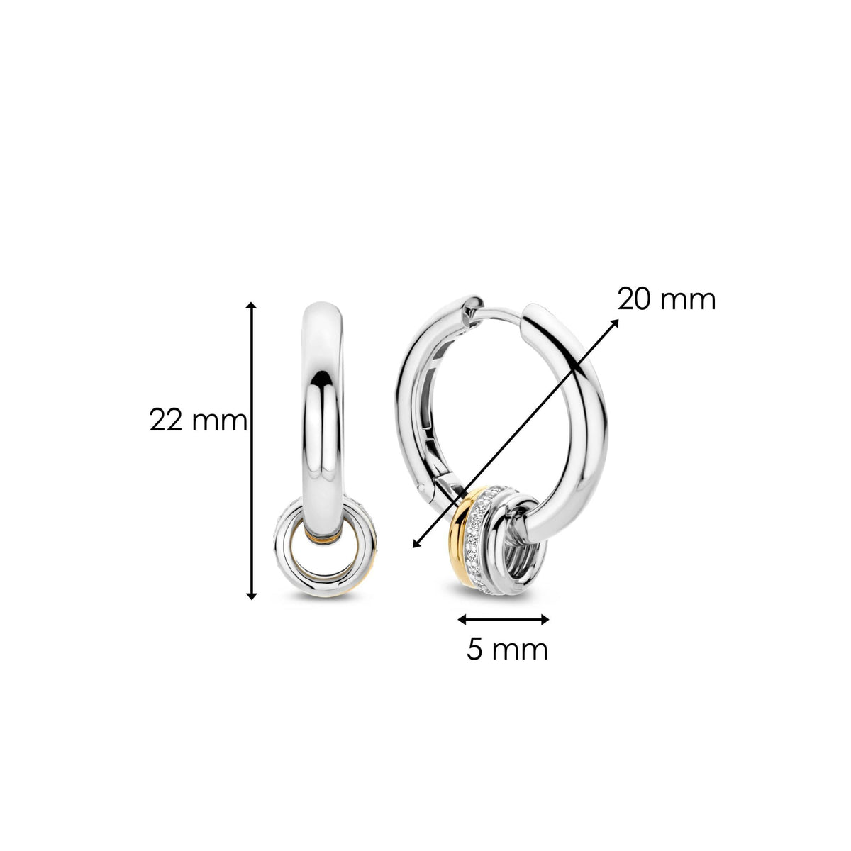 Sterling Silver Ladies Cubic Zirconia Earrings 7981ZY