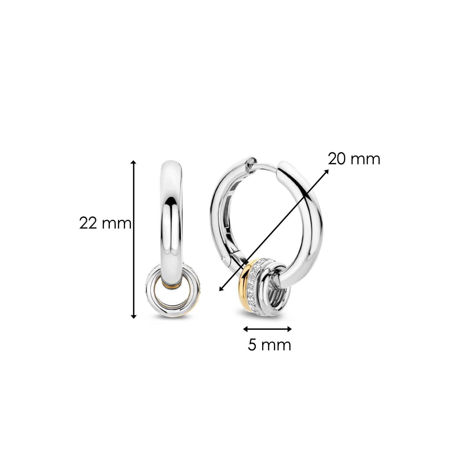 Sterling Silver Ladies Cubic Zirconia Earrings 7981ZY