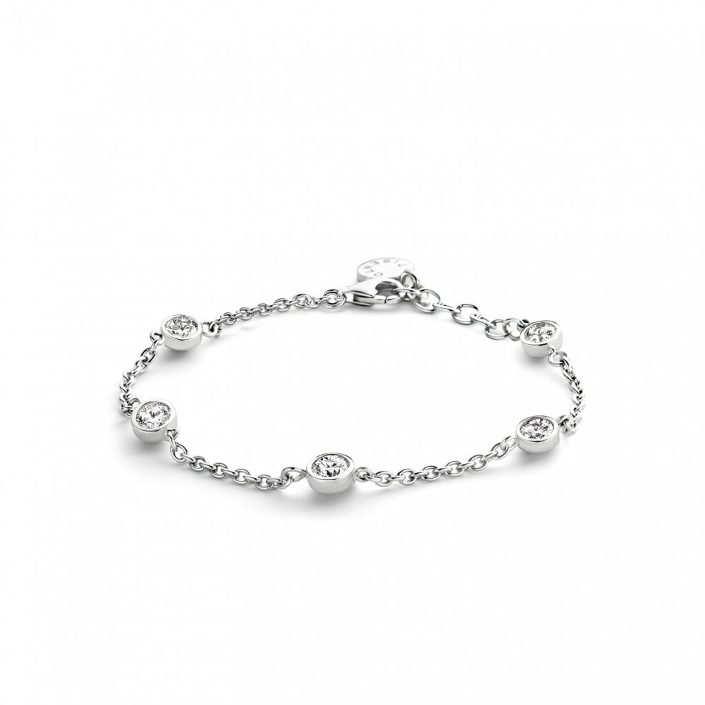 Sterling Silver Ladies Cubic Zirconia Bracelet 2756ZI