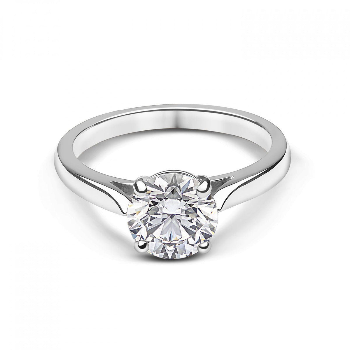 Platinum Lab Grown Diamond 0.51ct Ladies Engagement Ring