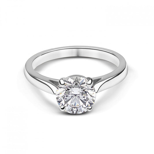 Platinum Lab Grown Diamond 0.51ct Ladies Engagement Ring