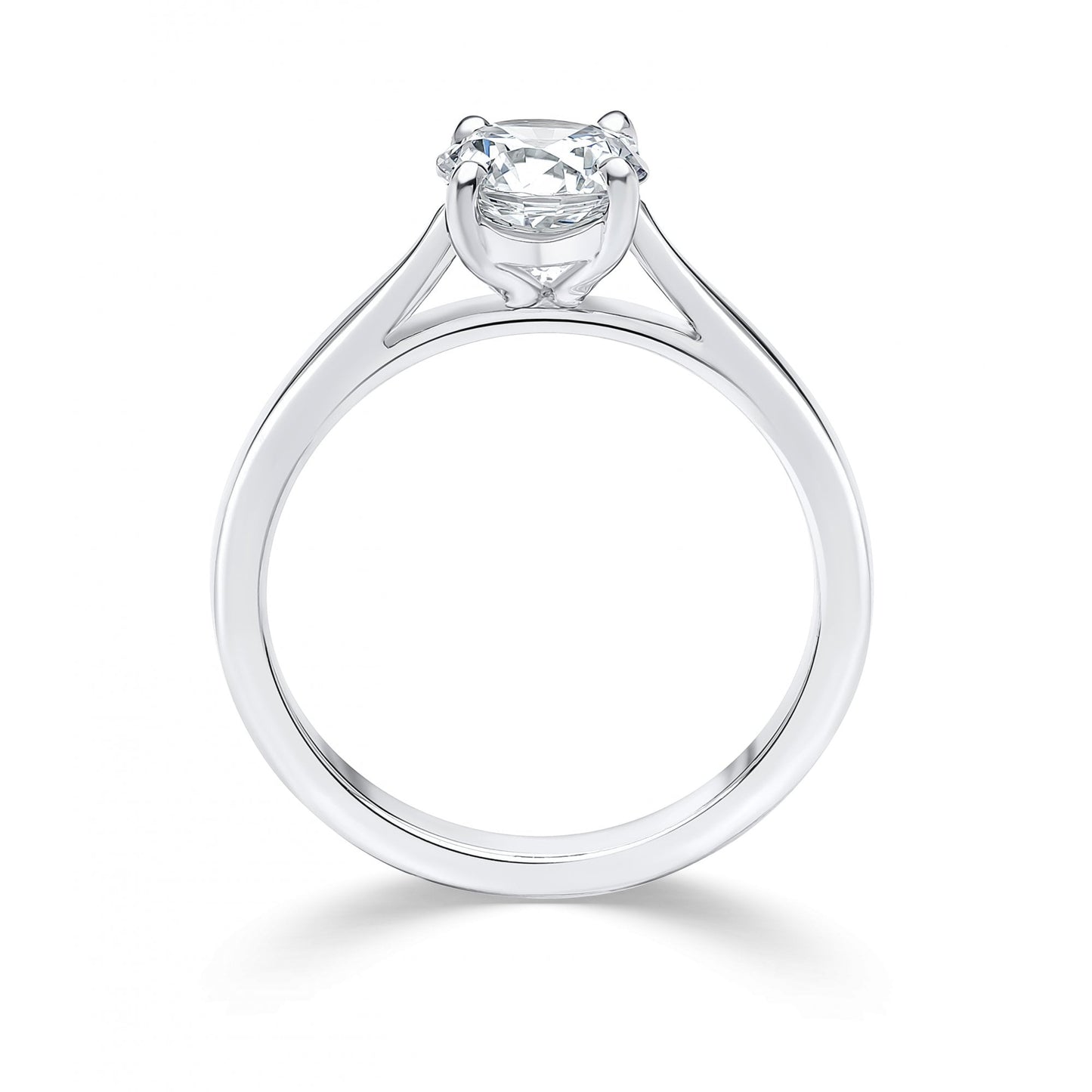 Platinum Lab Grown Diamond 0.51ct Ladies Engagement Ring