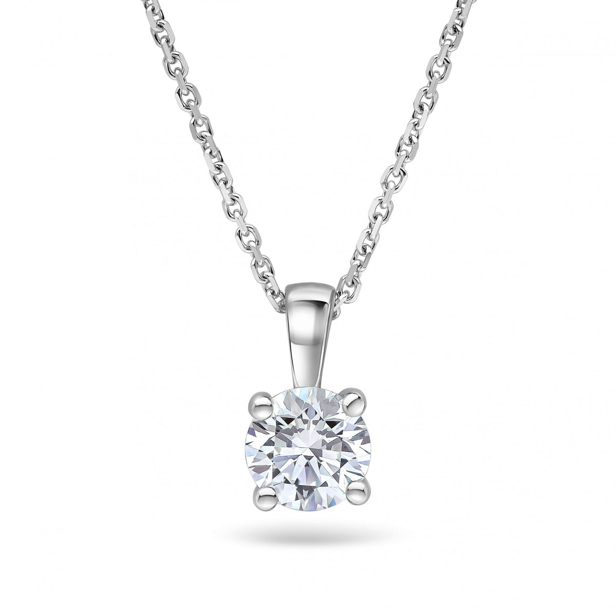 18ct White Gold Lab Grown Diamond 0.59ct Ladies Pendant