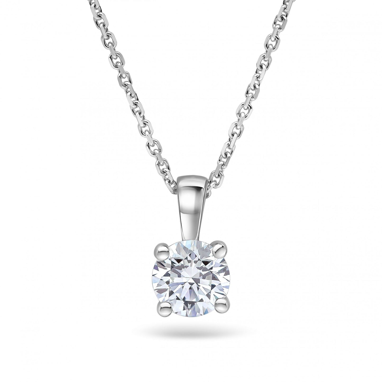 18ct White Gold Lab Grown Diamond 0.59ct Ladies Pendant