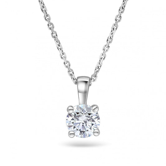 18ct White Gold Lab Grown Diamond 0.59ct Ladies Pendant