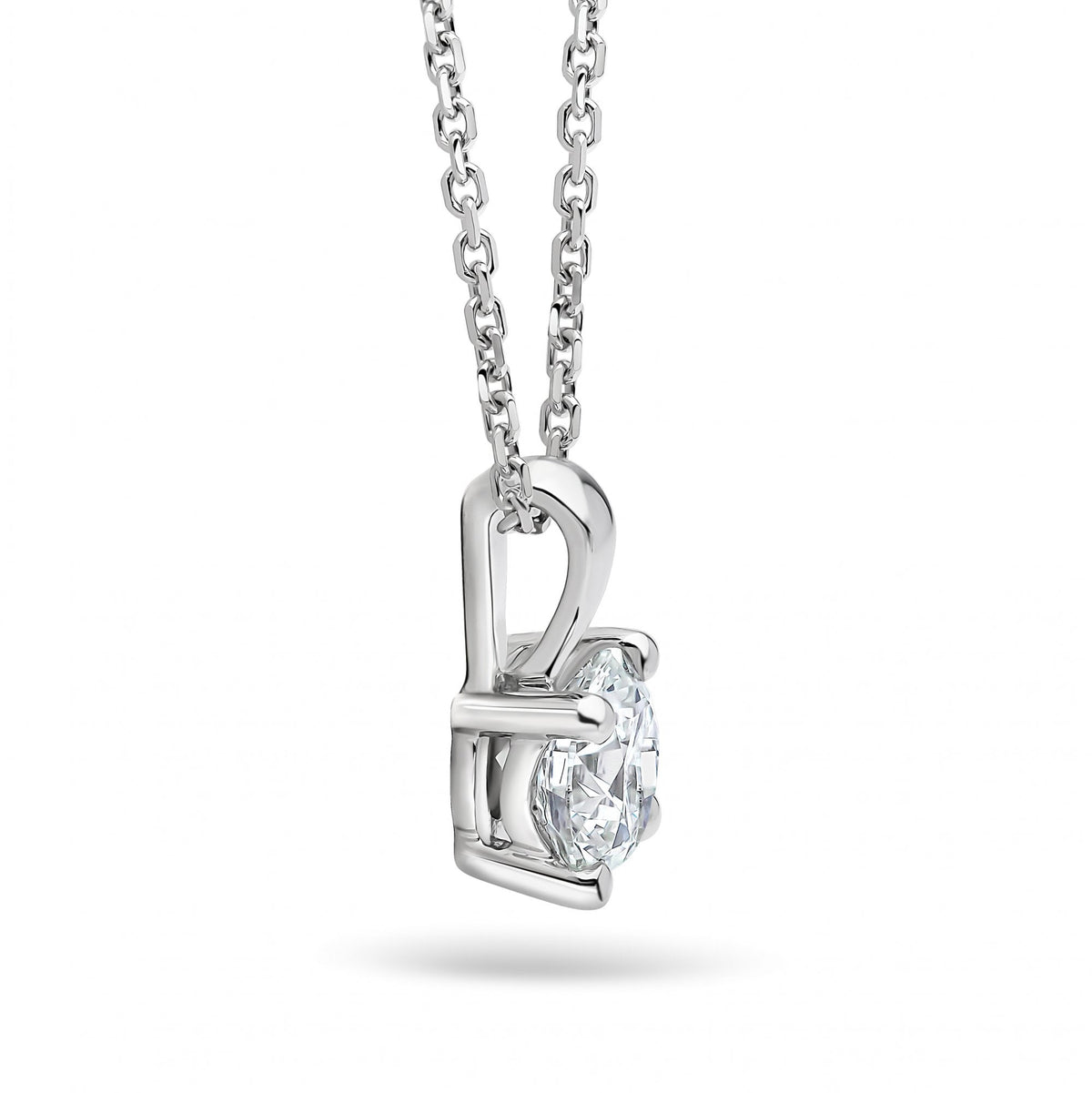 18ct White Gold Lab Grown Diamond 2.0ct Ladies Pendant