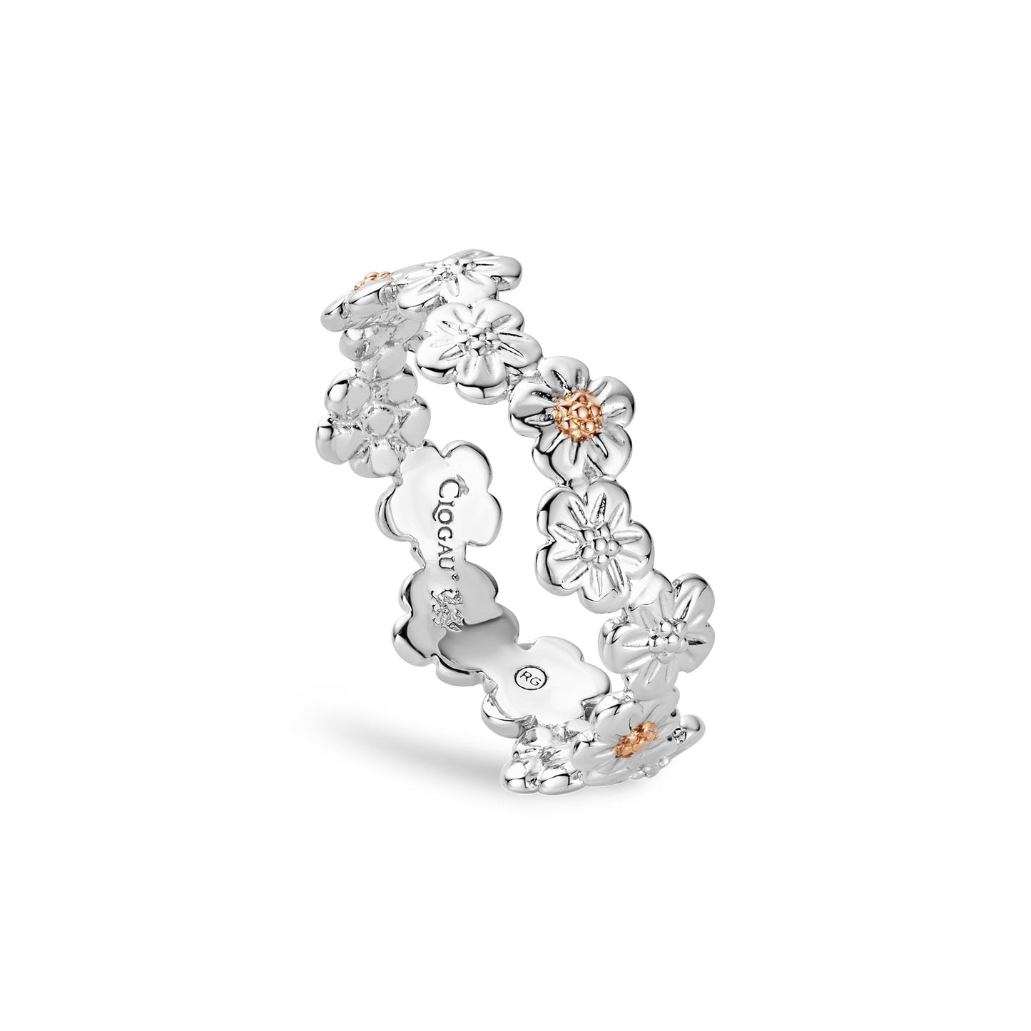 Silver & Welsh Gold Ladies Forget Me Not Dress Ring 3SFMN0748