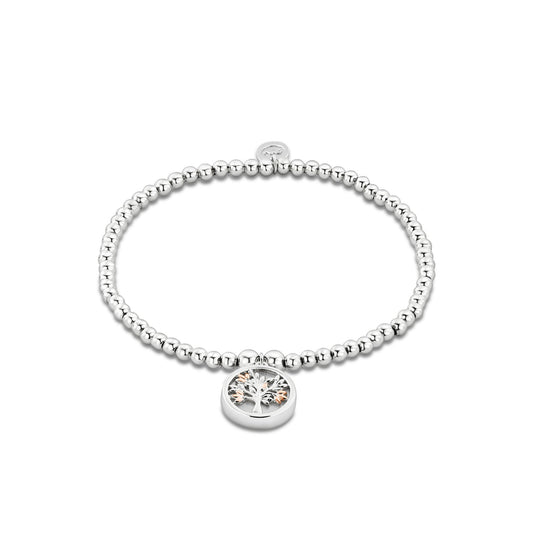 Silver & Welsh Gold Tree of Life MOP Bracelet 3SBB92R
