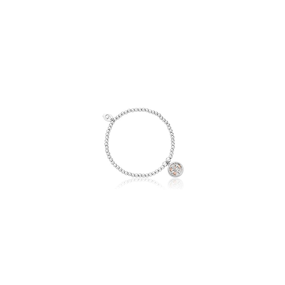 Silver & Welsh Gold Tree of Life MOP Bracelet 3SBB92R