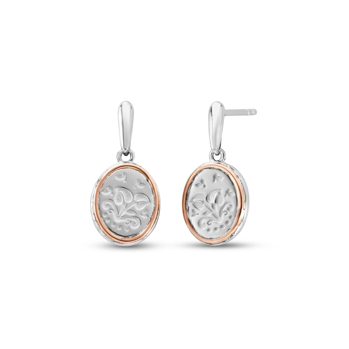 Silver & Welsh Gold Ladies Filigree Drop Earrings 3STOL764