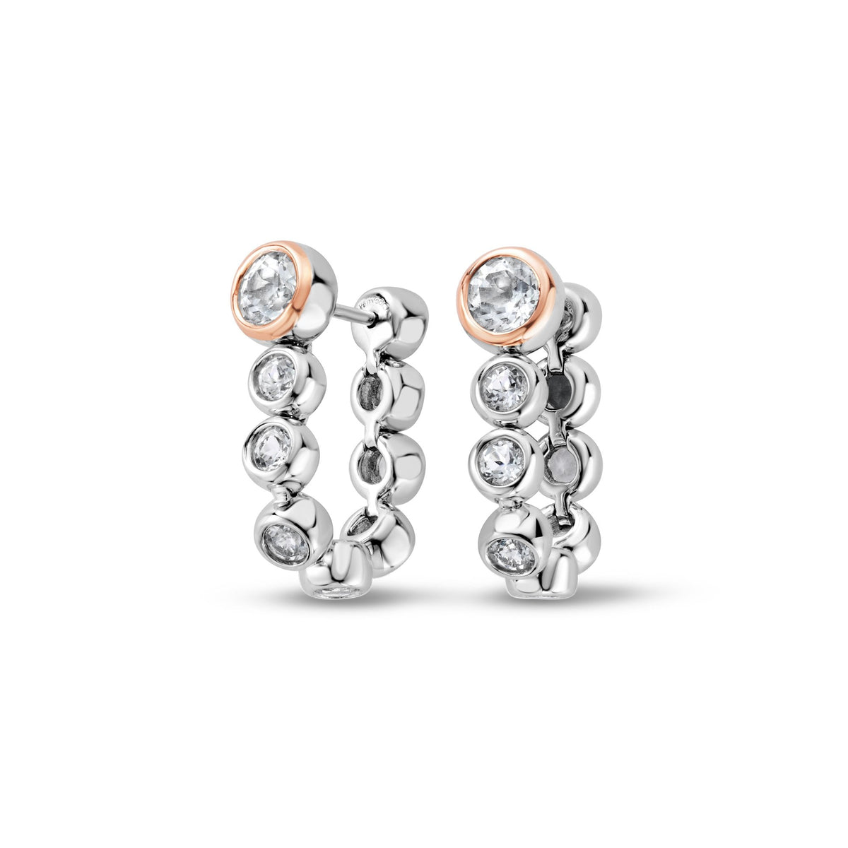 Silver & Welsh Gold Ladies Celebration Drop Earrings 3SCLC0799