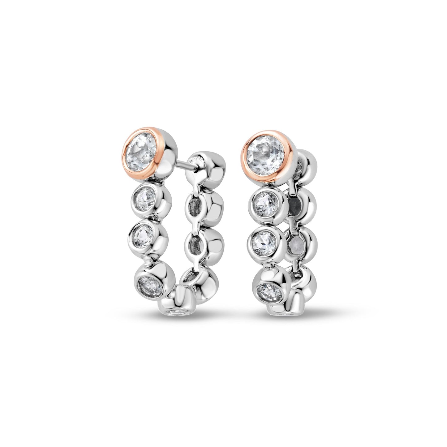 Silver & Welsh Gold Ladies Celebration Drop Earrings 3SCLC0799