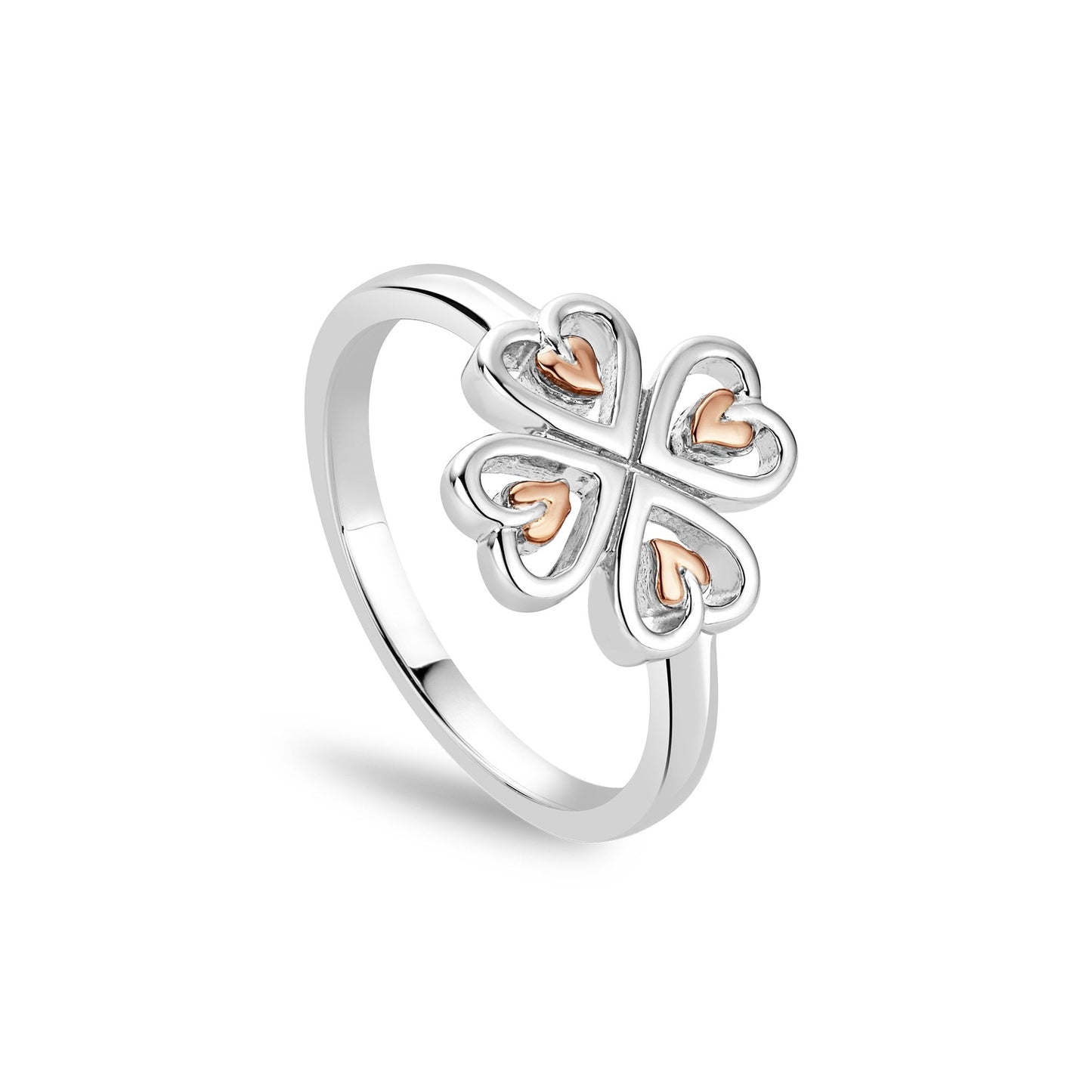 Silver & Welsh Gold Ladies Tree of Life Heart Ring 3STOL0738