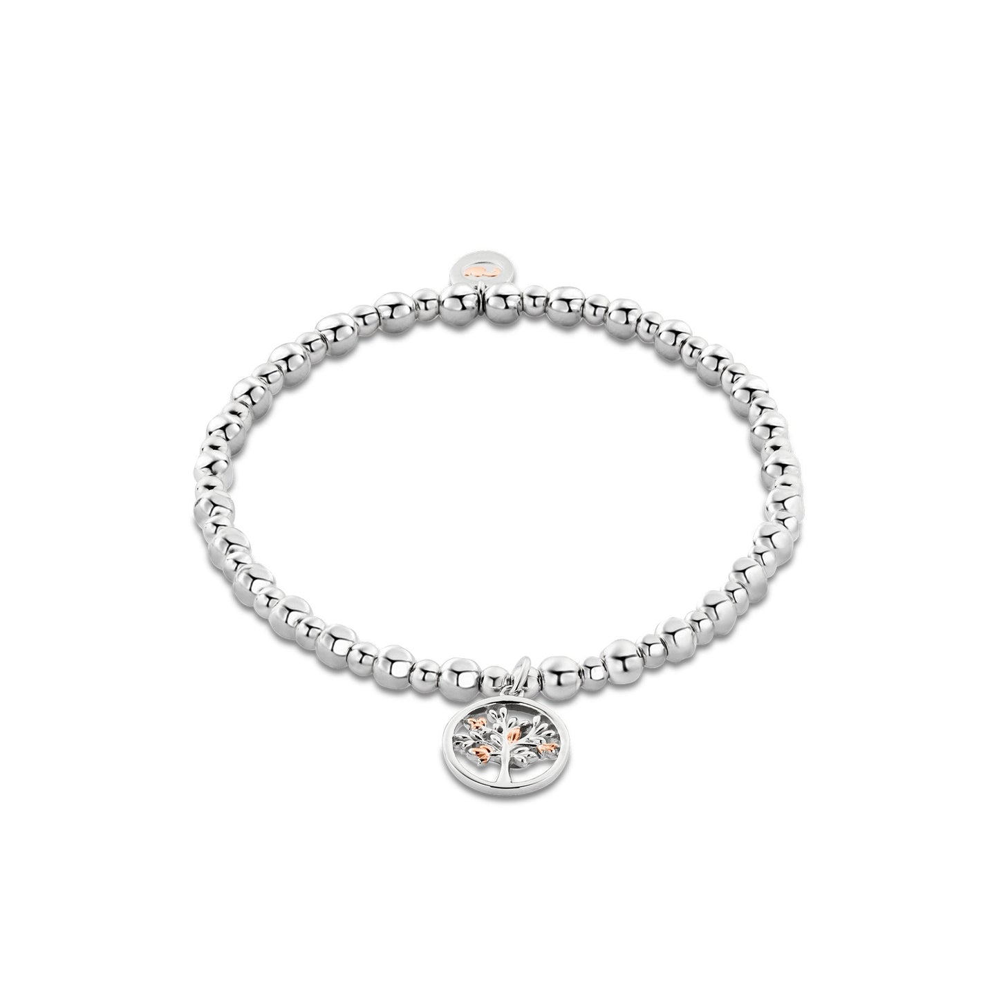 Silver & Gold Tree Of Life Circle Affinity Bracelet 3SBB102R