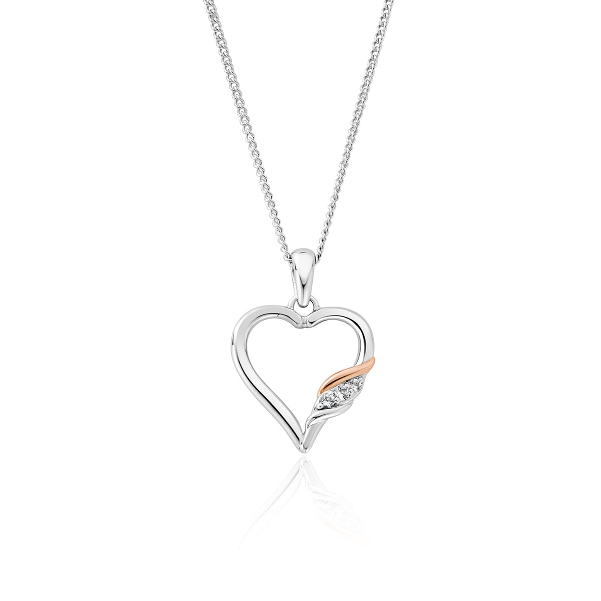 Ladies Silver & Gold Past, Present & Future Pendant 3SPPF0647