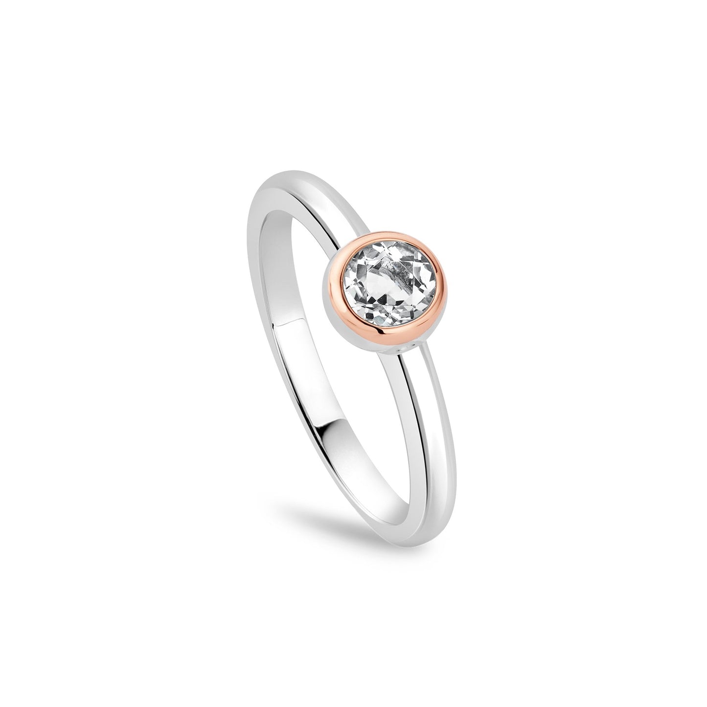 Ladies Silver & Gold White & Topaz Celebration Ring 3SCLC0654