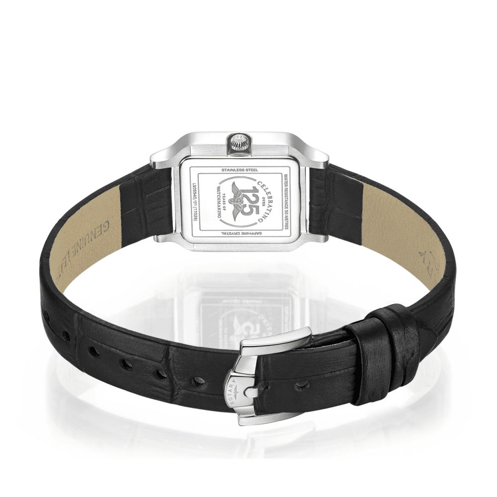 Ladies Stainless Steel Black Sttrap Quartz Watch LS05540/01