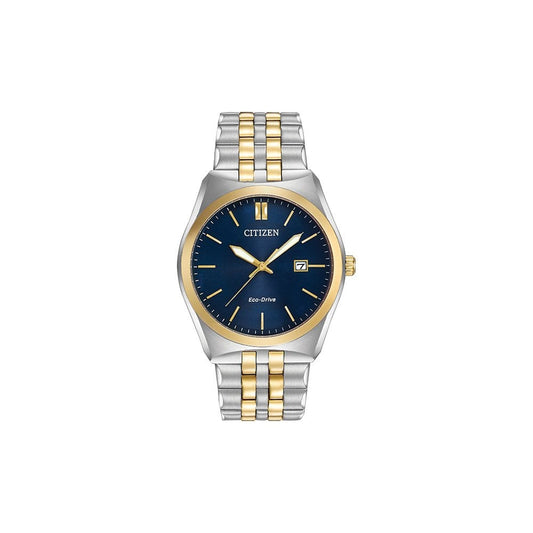 Gents Two Tone Steel Eco-Drive Watch on Bracelet Date BM7334-58L