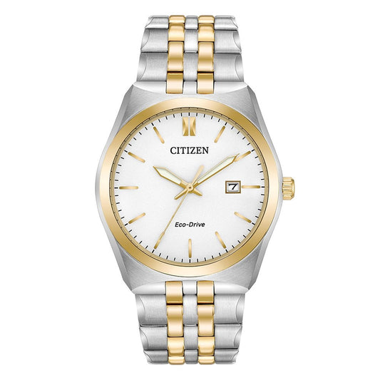 Gents Two Tone Steel Everyday Watch on Bracelet Date BM7334-58A