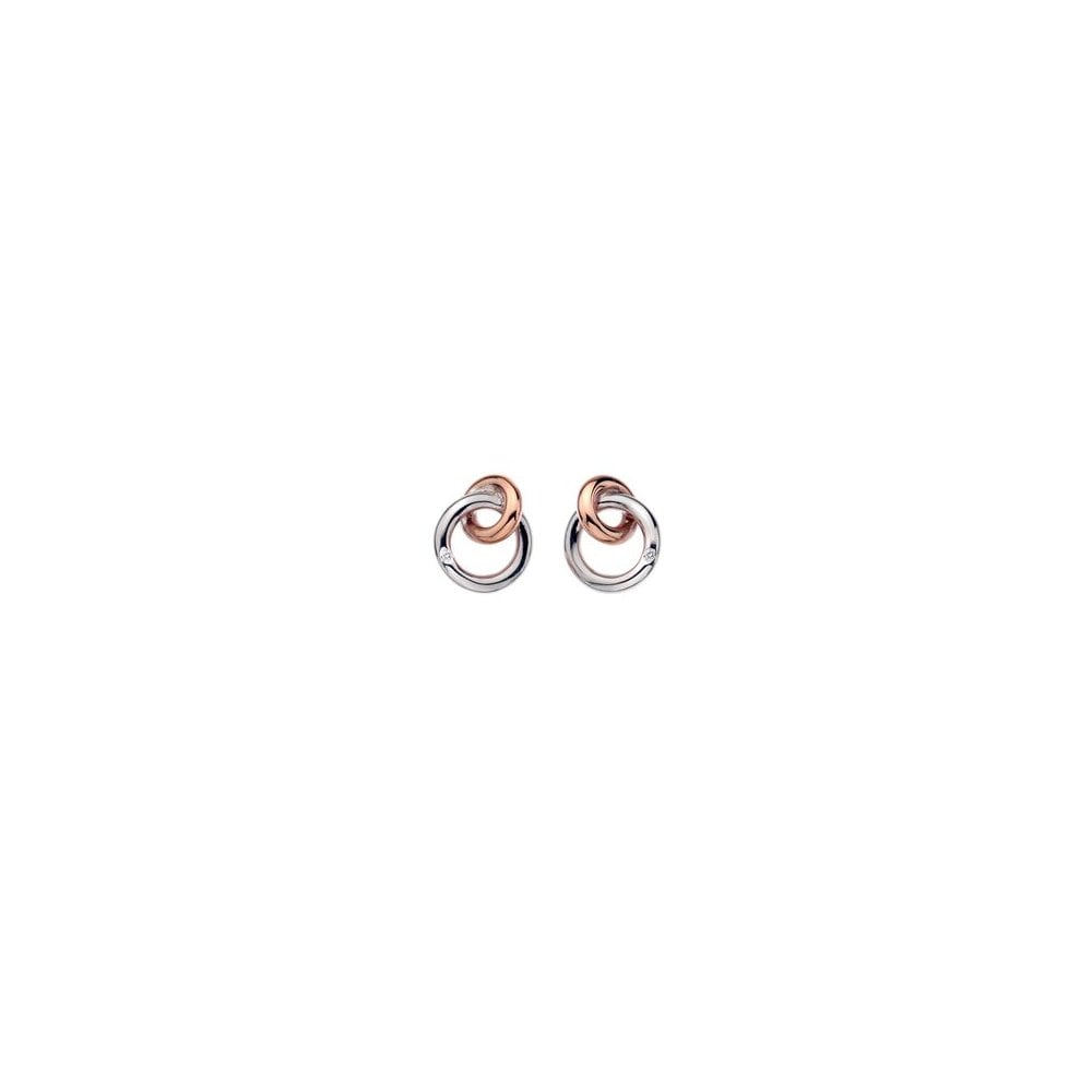 Sterling Silver Eternity Diamond Earrings DE309