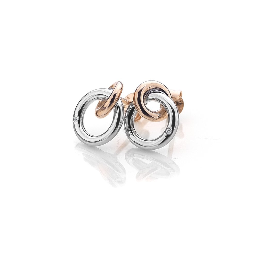 Sterling Silver Eternity Diamond Earrings DE309