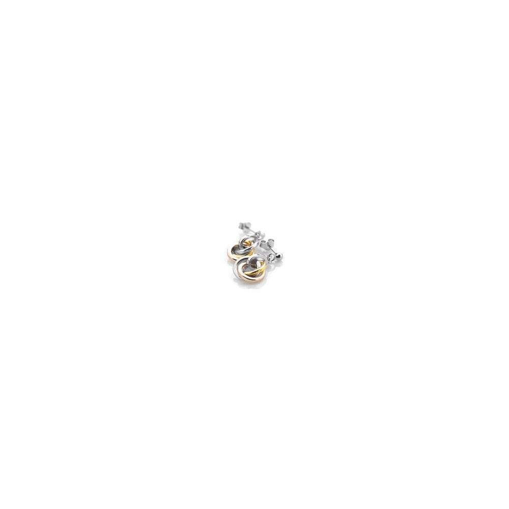 Ladies Sterling Silver Calm Trio Diamond Drop Earrings DE389