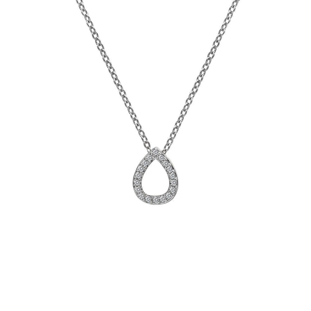 Ladies Sterling Silver Striking Teardrop Pendant DP695