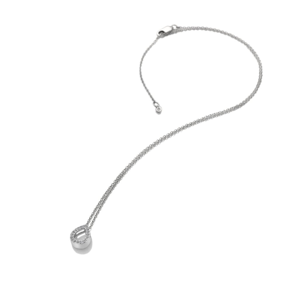Ladies Sterling Silver Striking Teardrop Pendant DP695