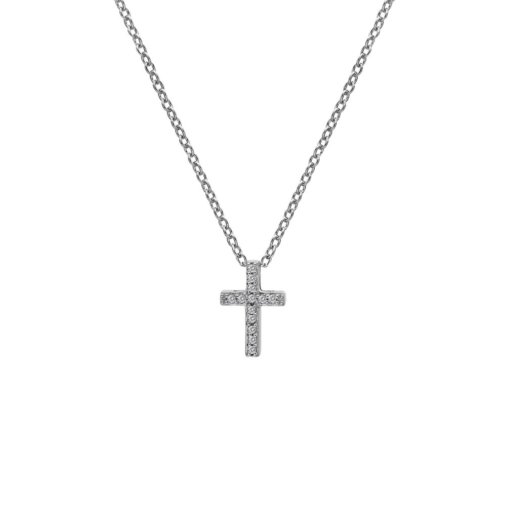 Sterling Silver Striking Ladies Cross Pendant DP696