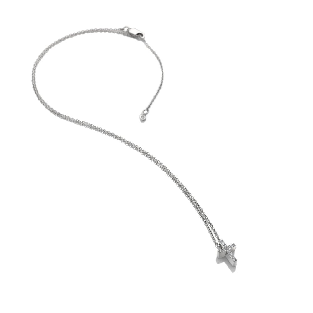 Sterling Silver Striking Ladies Cross Pendant DP696