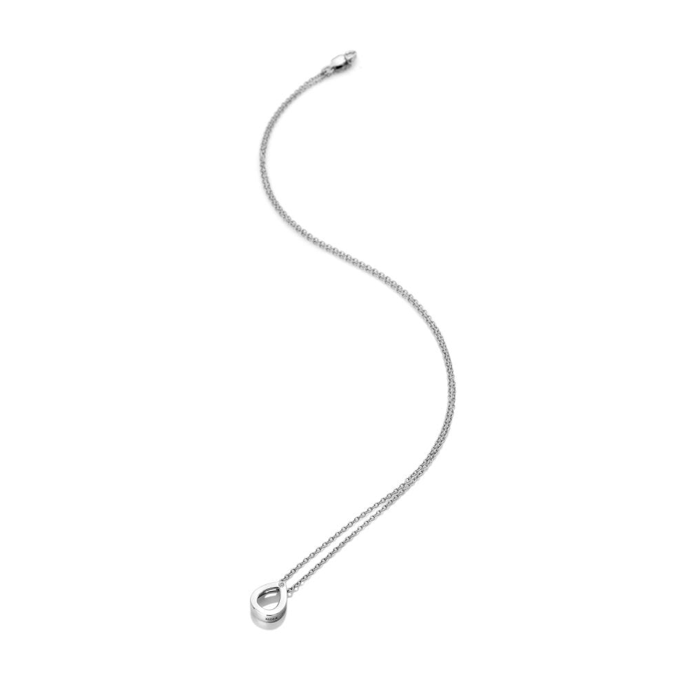 Sterling Silver Ladies Diamond Teardrop Pendant DP746